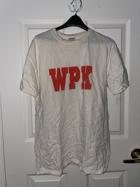 Gildan Off-White Short-Sleeve Tee with Red WPK Graphic